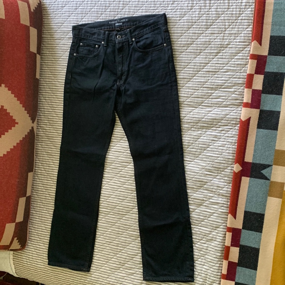 Banana Republic Straight Leg Black Jeans